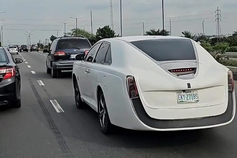 Toyota Venza Designed To Look Like $13M Rolls-Royce Spotted Cruising Majestically On The Nigerian Road