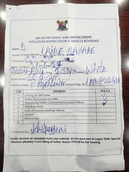Police Seizes Laide Bakare's Car For Driving On BRT Lane, Furious Nollywood Actress Pays N70,000 Fine - autojosh 