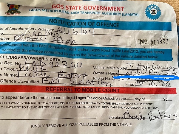 Police Seizes Laide Bakare's Car For Driving On BRT Lane, Furious Nollywood Actress Pays N70,000 Fine - autojosh 