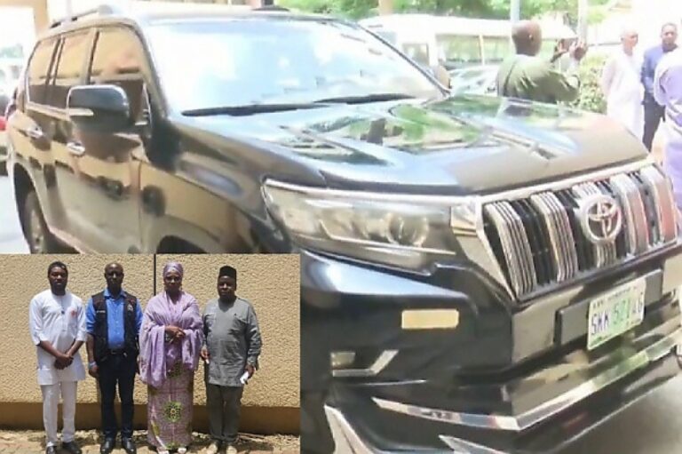 11 Months After Theft : Abike Dabiri Receives Nigeria’s Stolen Toyota Prado Recovered From Ghana