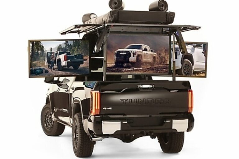 Toyota’s ‘Ultimate Tailgate Tundra’ Which Pops Out Five 55-inch Screens Is Designed For Football Fans