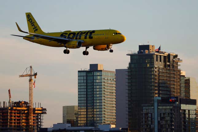 A Spirit Airlines plane