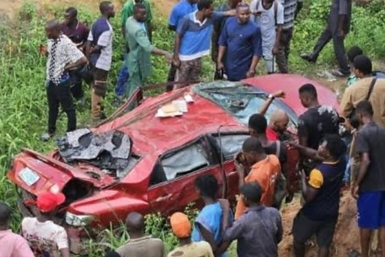 LASTMA Urges Motorists To Adhere To Stipulated Speed Limits As Toyota Camry Falls From Otedola Bridge