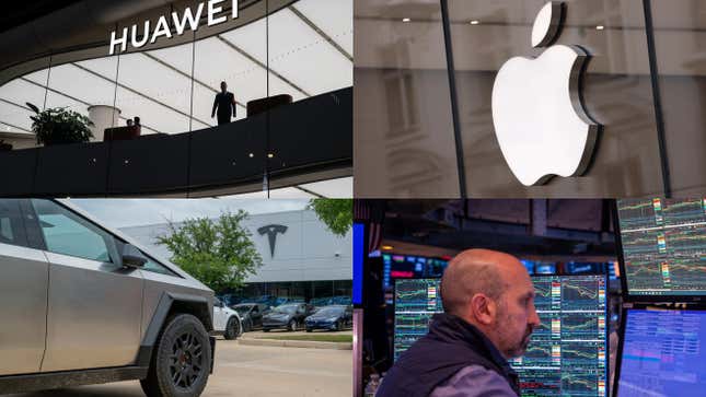 Image for article titled Nvidia stock slides, Apple gets a warning, and Tesla short-sellers cash in: Markets news roundup