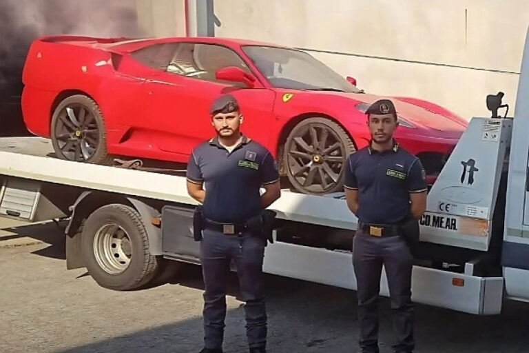 Italian Authorities Destroys Fake Ferrari F430 Built On The Chassis Of Toyota MR2 Coupe