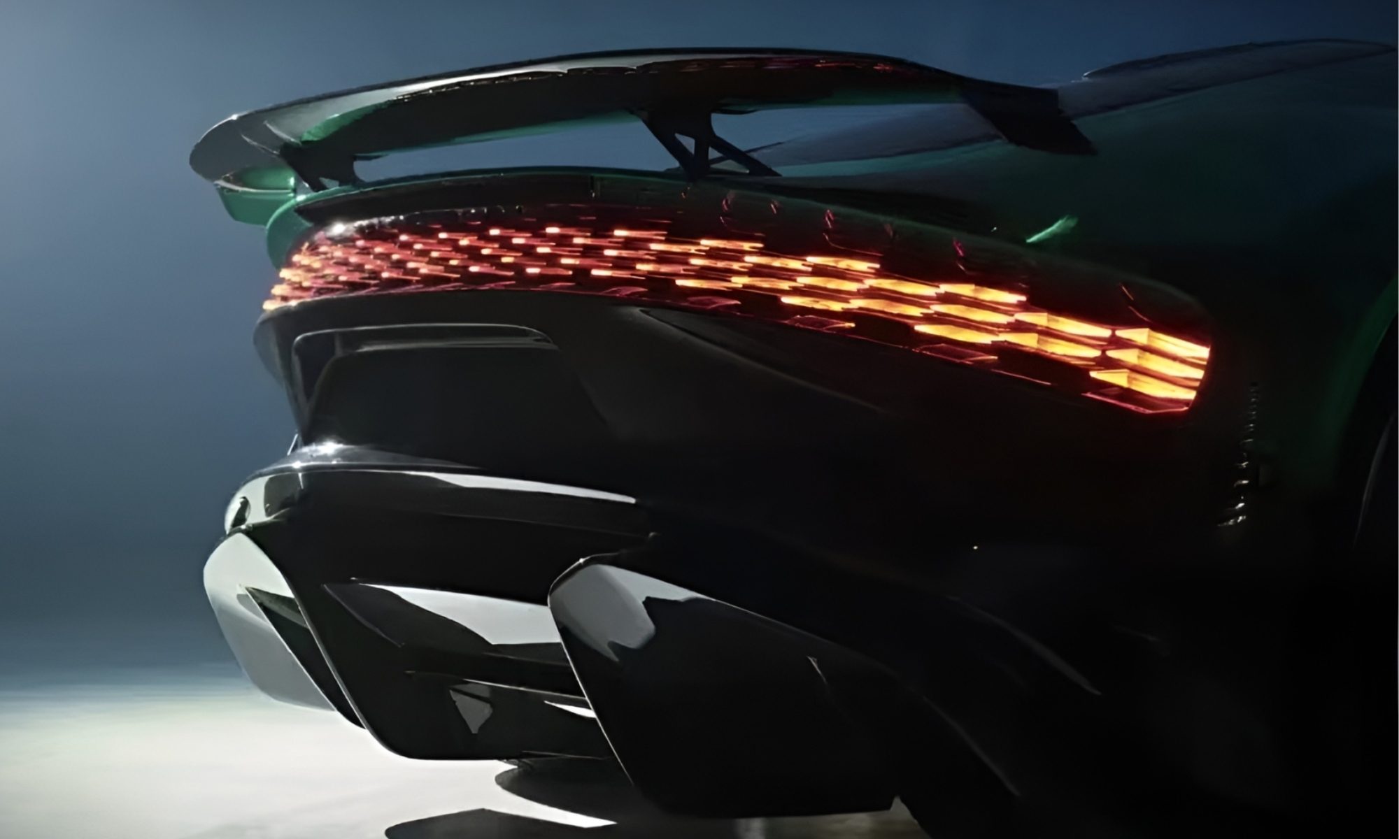 Dreame hypercar rear profile.