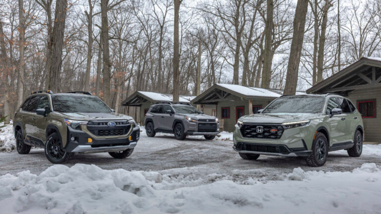 2026 Honda CR-V TrailSport vs. Subaru Forester Wilderness vs. Toyota RAV4 Woodland Compact SUV Comparison Test: Bite-Size Bushwackers