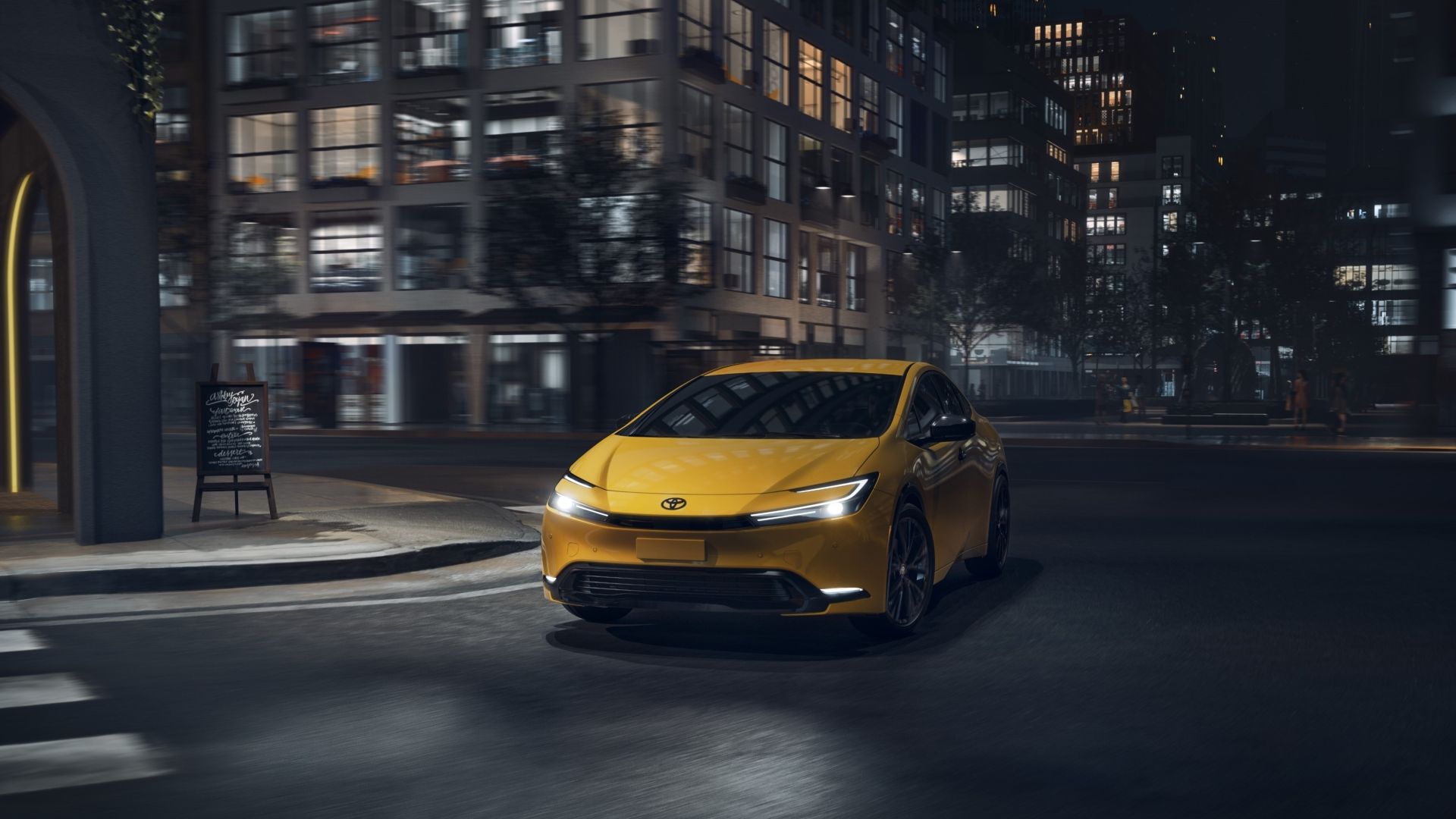 Front 3/4 shot of a 2026 Toyota Prius