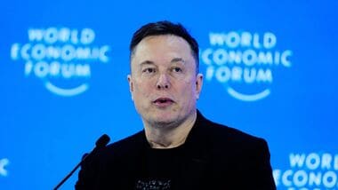 FILE - Elon Musk attends the annual meeting of the World Economic Forum in Davos, Switzerland, Jan. 22, 2026. (AP Photo/Markus Schreiber, File)