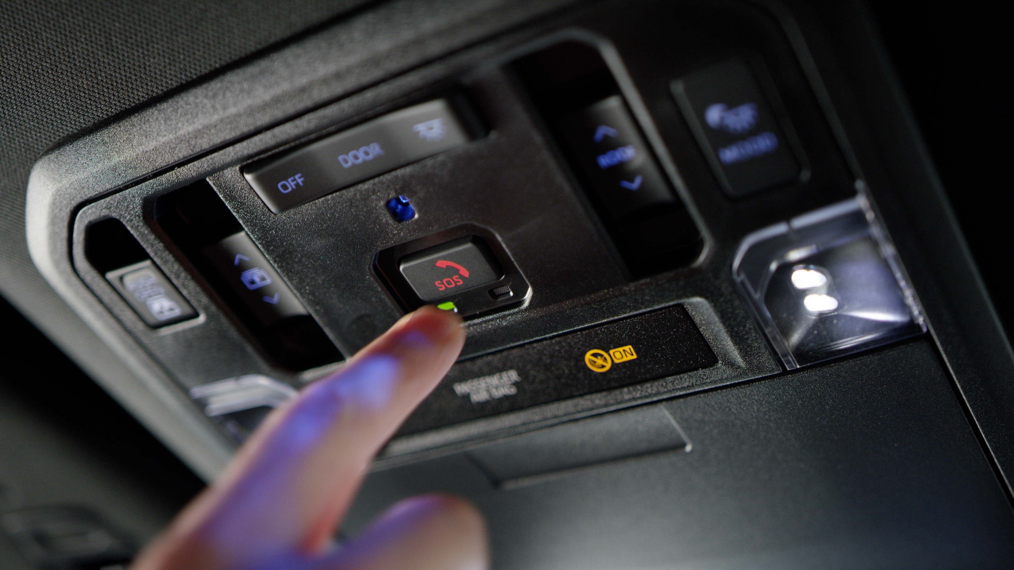 Toyota Safety Connect SOS interior button