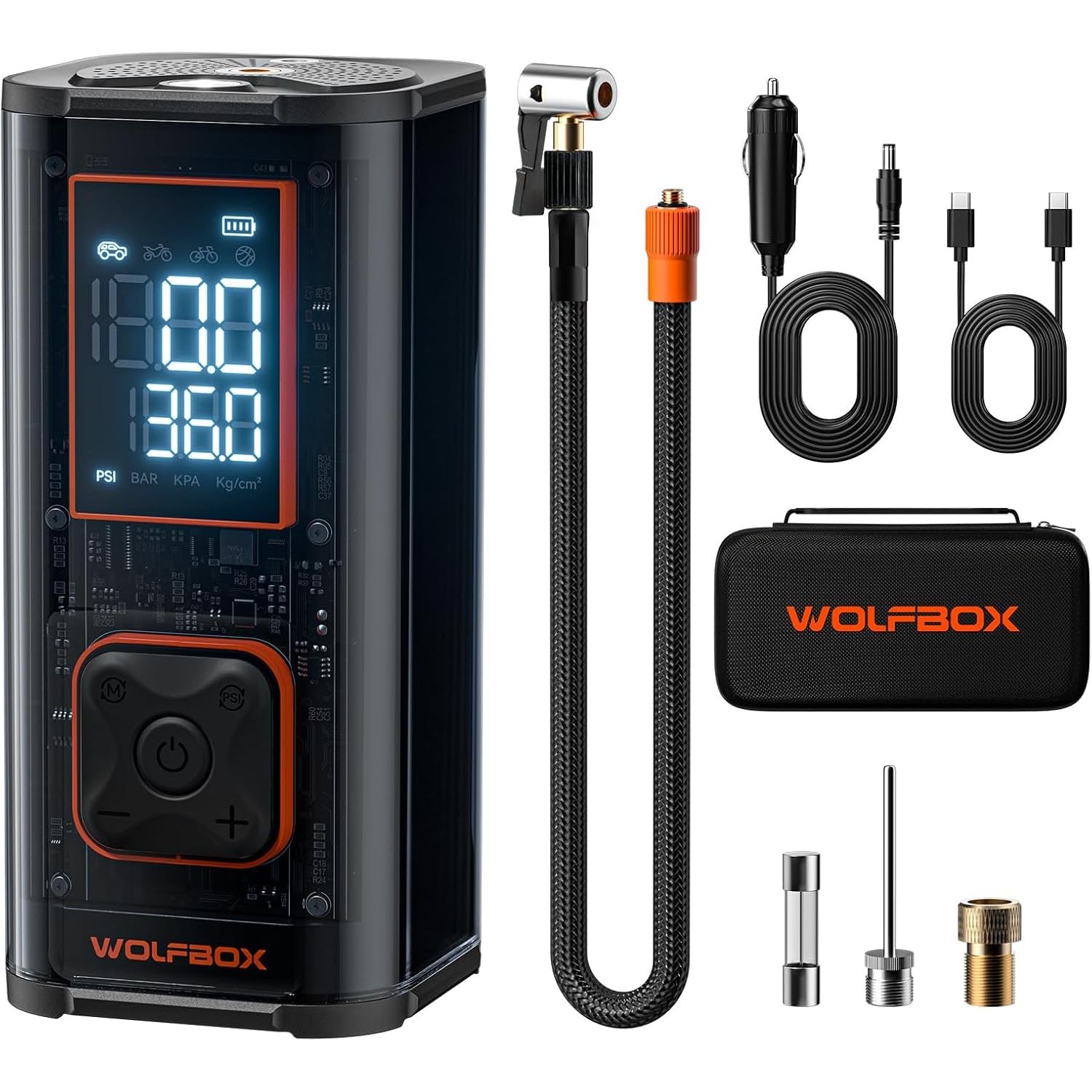 WOLFBOX 150PSI Heavy Duty Tire Inflator