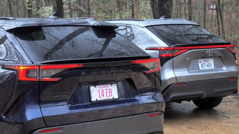 2026 Solterra and 2026 bZ rear view